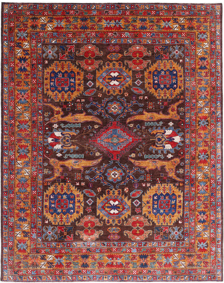 Hand Knotted Nomadic Caucasian Humna Wool Rug 8' 5" x 10' 6" - No. AT21840