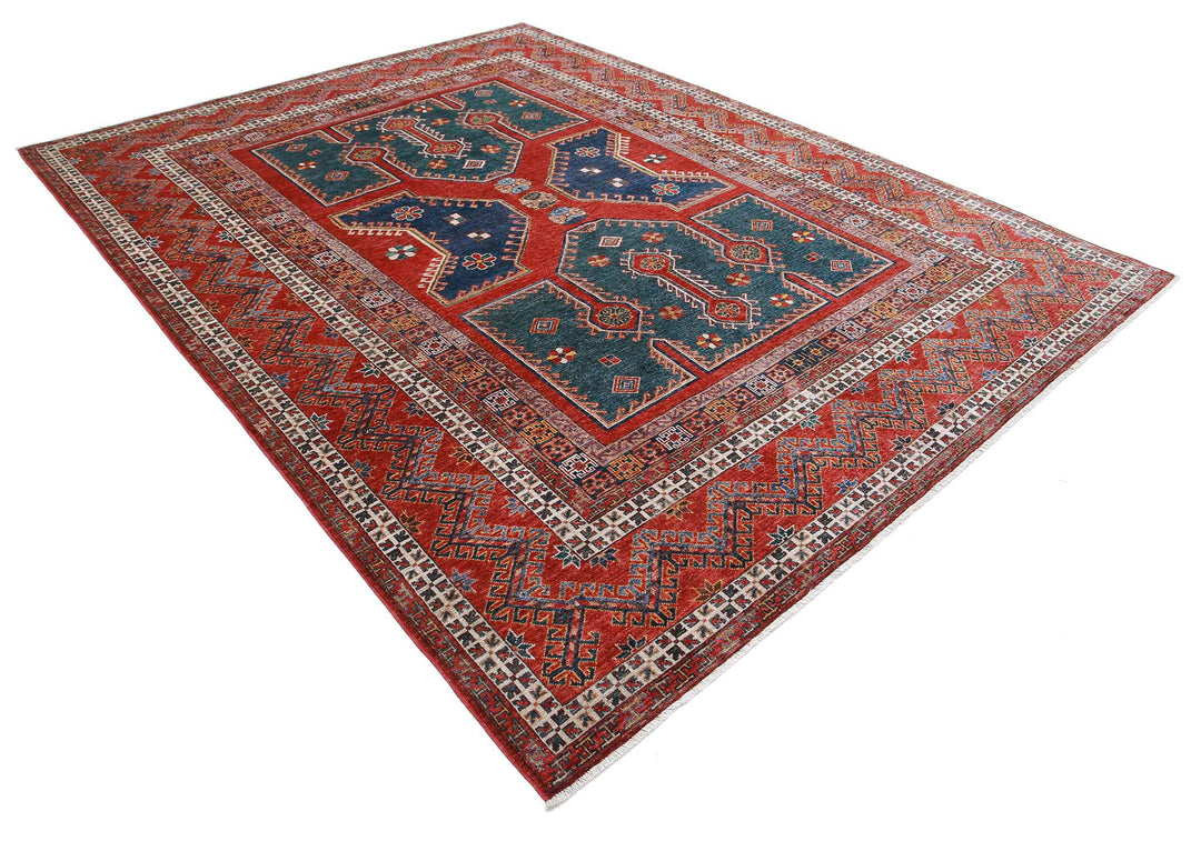 Hand Knotted Nomadic Caucasian Humna Wool Rug 8' 2" x 10' 8" - No. AT30743