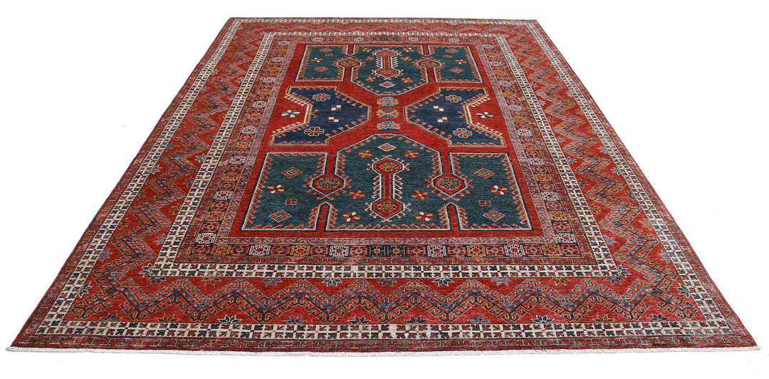 Hand Knotted Nomadic Caucasian Humna Wool Rug 8' 2" x 10' 8" - No. AT30743