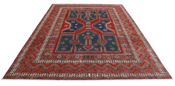 Hand Knotted Nomadic Caucasian Humna Wool Rug 8' 2" x 10' 8" - No. AT30743