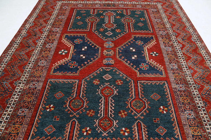 Hand Knotted Nomadic Caucasian Humna Wool Rug 8' 2" x 10' 8" - No. AT30743