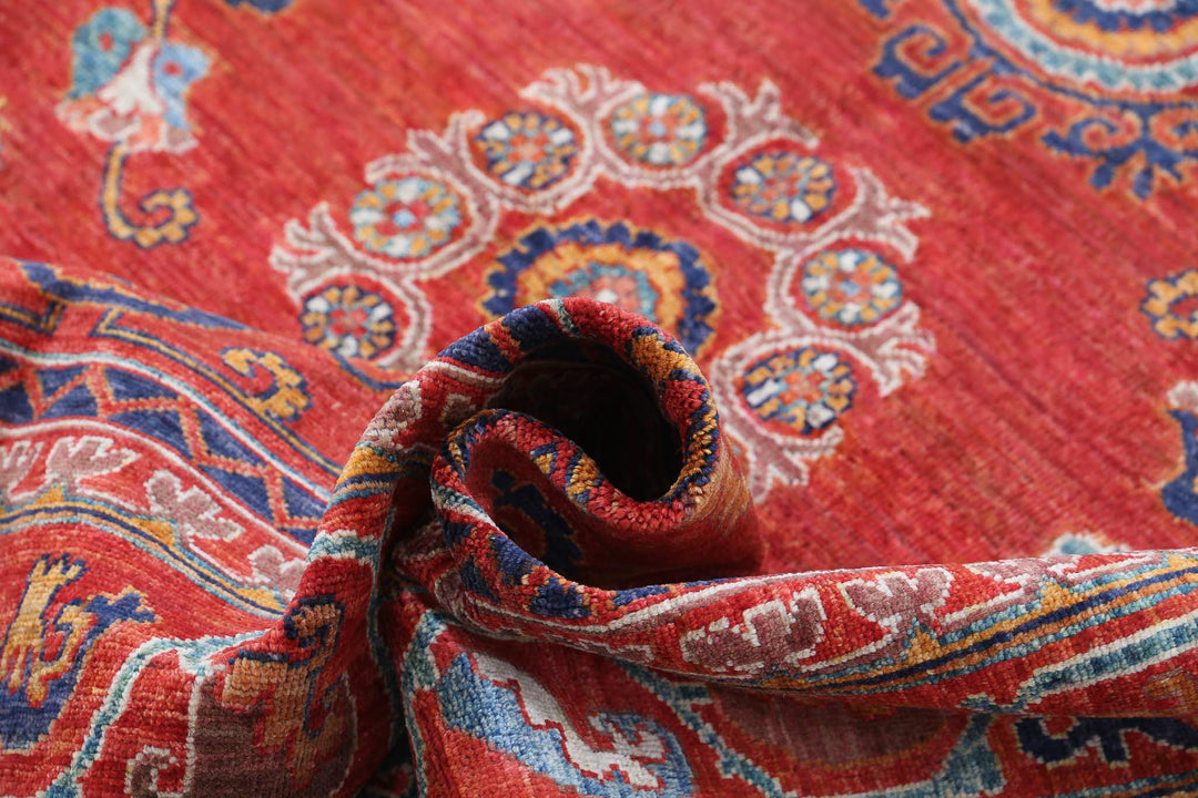 Hand Knotted Nomadic Caucasian Humna Wool Rug 5' 11" x 8' 10" - No. AT72505