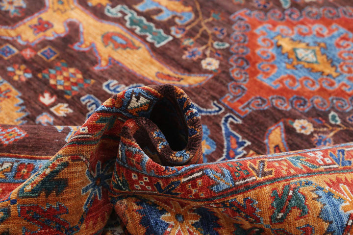 Hand Knotted Nomadic Caucasian Humna Wool Rug 6' 0" x 8' 10" - No. AT97116