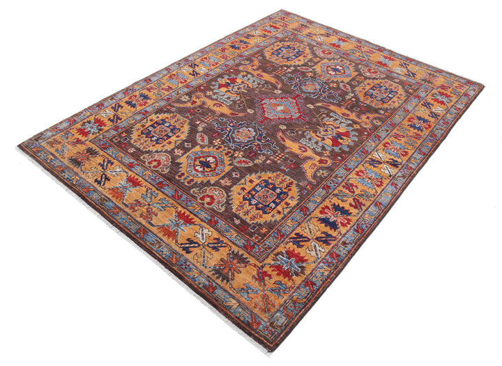Hand Knotted Nomadic Caucasian Humna Wool Rug 5' 0" x 6' 10" - No. AT17971