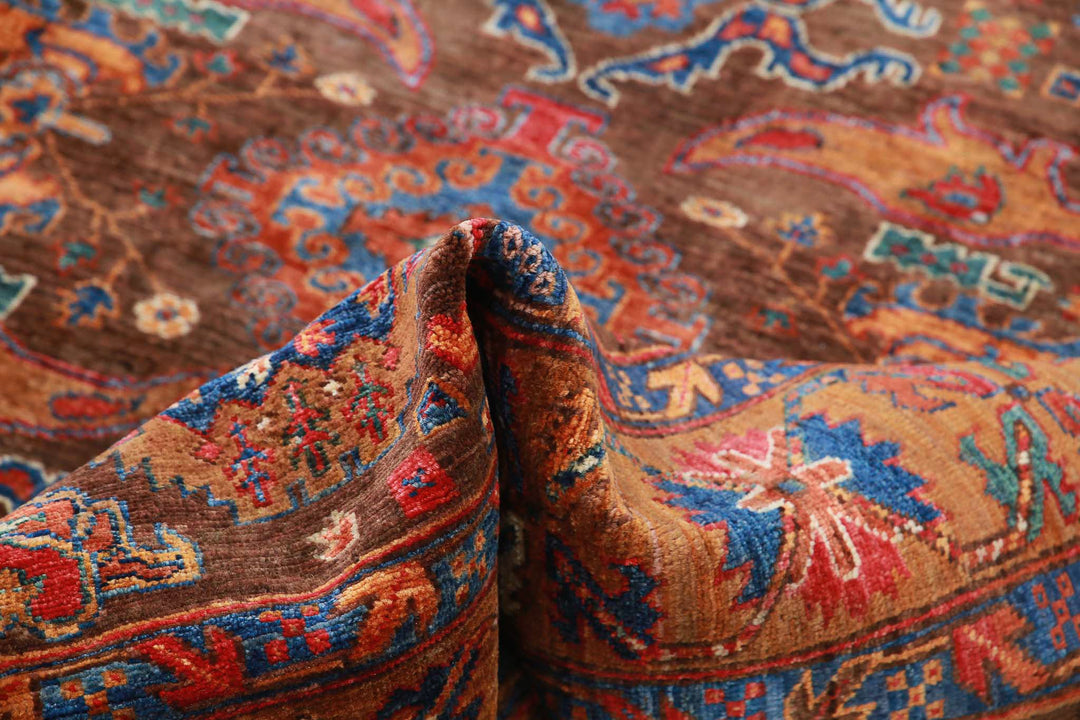 Hand Knotted Nomadic Caucasian Humna Wool Rug 5' 1" x 6' 4" - No. AT15336