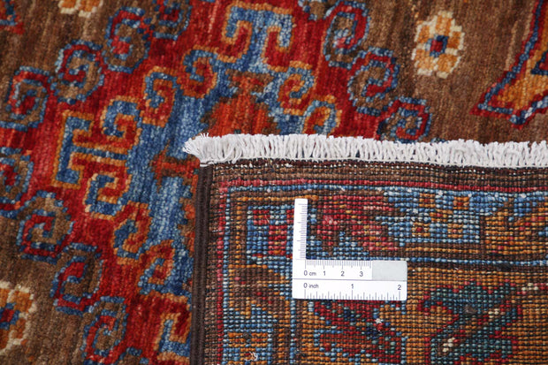 Hand Knotted Nomadic Caucasian Humna Wool Rug 4' 0" x 4' 10" - No. AT76824