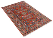 Hand Knotted Nomadic Caucasian Humna Wool Rug 3' 2" x 4' 10" - No. AT89607