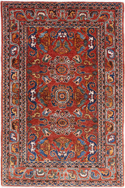 Hand Knotted Nomadic Caucasian Humna Wool Rug 3' 2" x 4' 10" - No. AT89607