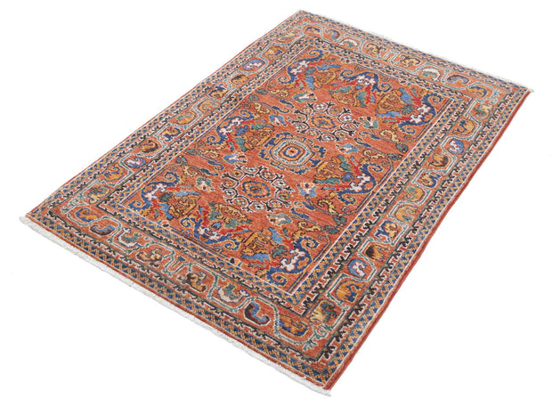 Hand Knotted Nomadic Caucasian Humna Wool Rug 2' 11" x 4' 6" - No. AT82355