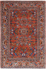 Hand Knotted Nomadic Caucasian Humna Wool Rug 2' 11" x 4' 6" - No. AT82355