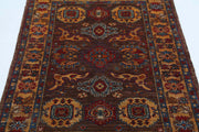Hand Knotted Nomadic Caucasian Humna Wool Rug 2' 11" x 4' 9" - No. AT56886