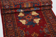 Hand Knotted Nomadic Caucasian Humna Wool Rug 2' 8" x 12' 3" - No. AT61192