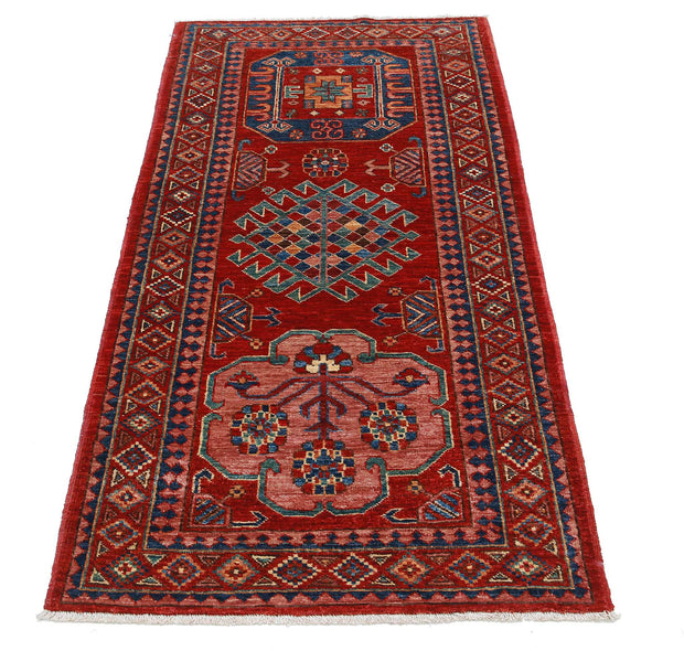 Hand Knotted Nomadic Caucasian Humna Wool Rug 2' 10" x 5' 10" - No. AT49945