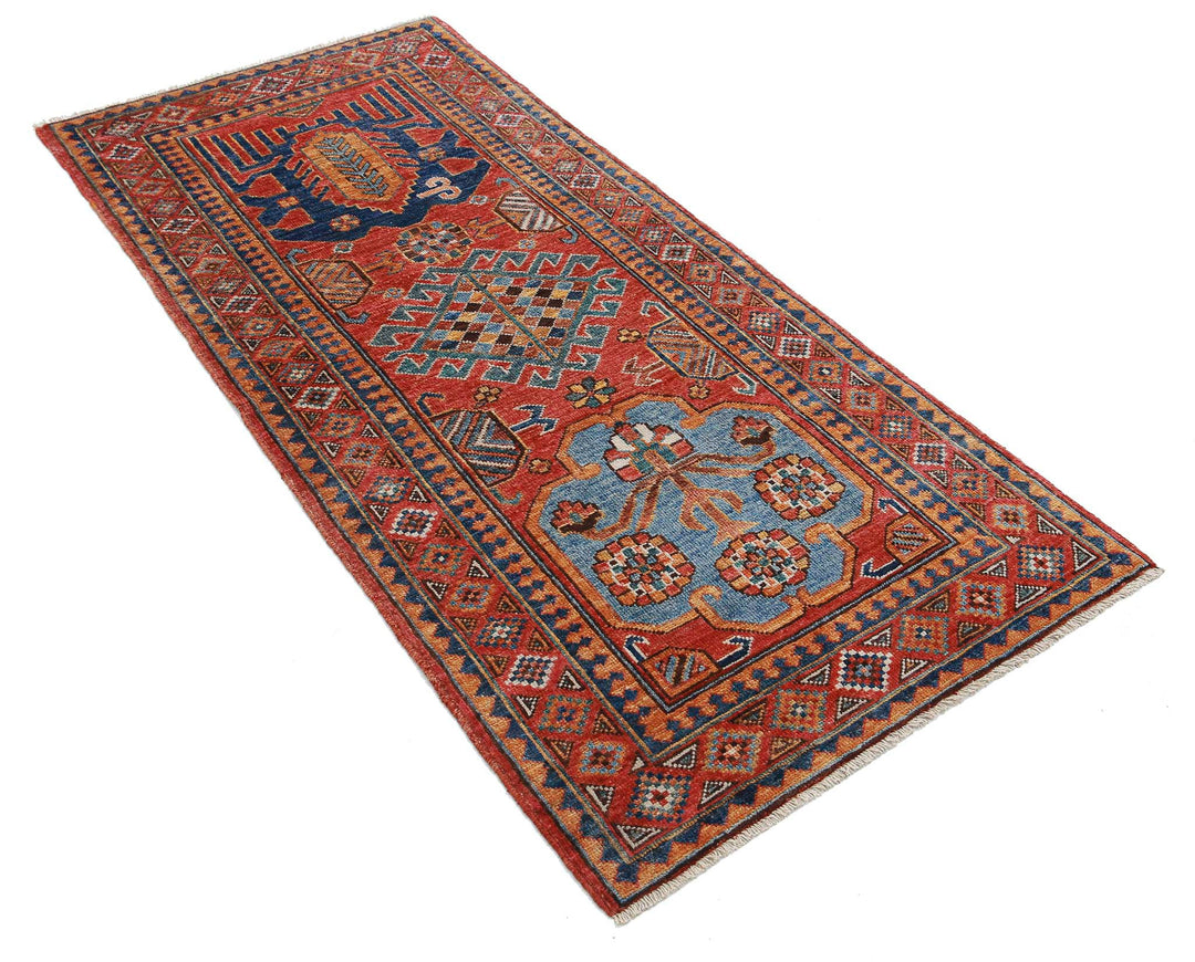 Hand Knotted Nomadic Caucasian Humna Wool Rug 2' 9" x 6' 0" - No. AT42262