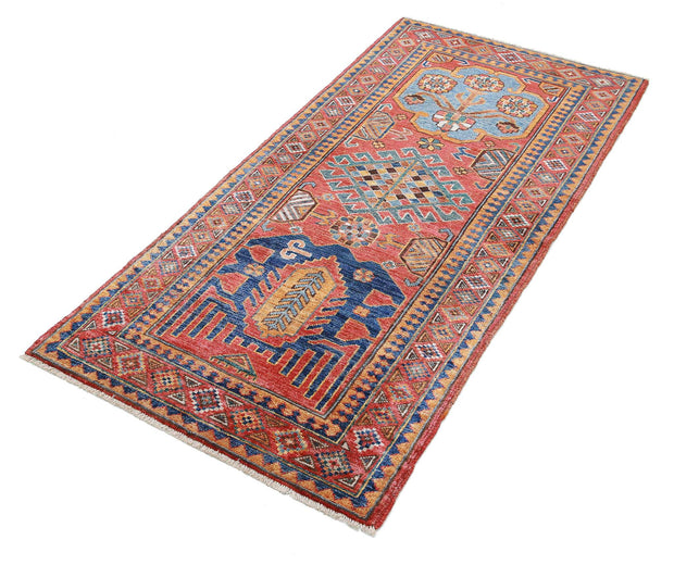Hand Knotted Nomadic Caucasian Humna Wool Rug 2' 9" x 6' 0" - No. AT42262