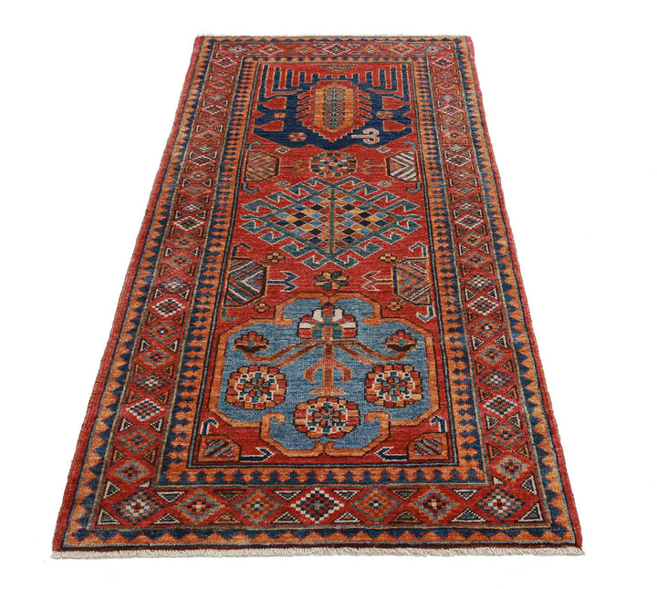 Hand Knotted Nomadic Caucasian Humna Wool Rug 2' 9" x 6' 0" - No. AT42262