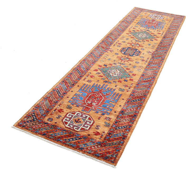 Hand Knotted Nomadic Caucasian Humna Wool Rug 2' 9" x 9' 8" - No. AT64663