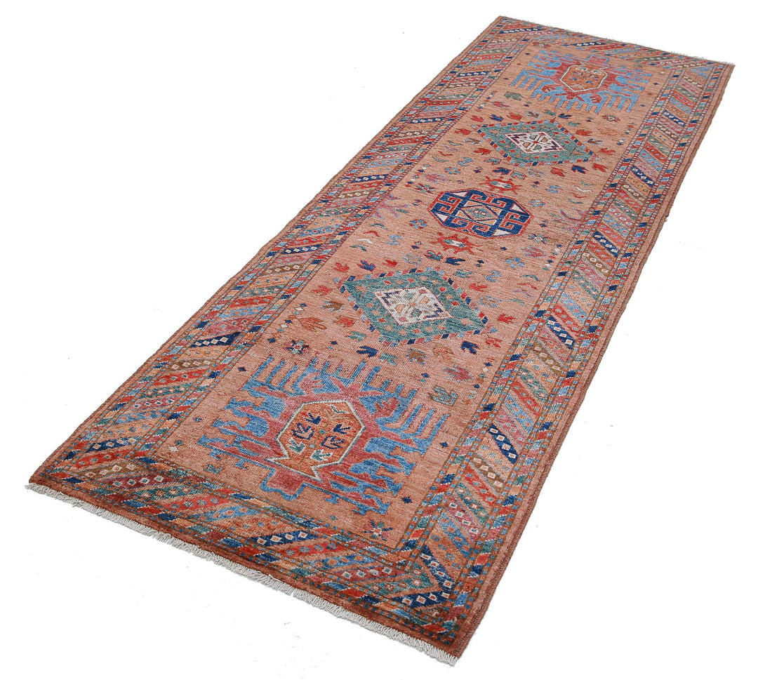 Hand Knotted Nomadic Caucasian Humna Wool Rug 2' 9" x 8' 0" - No. AT14984