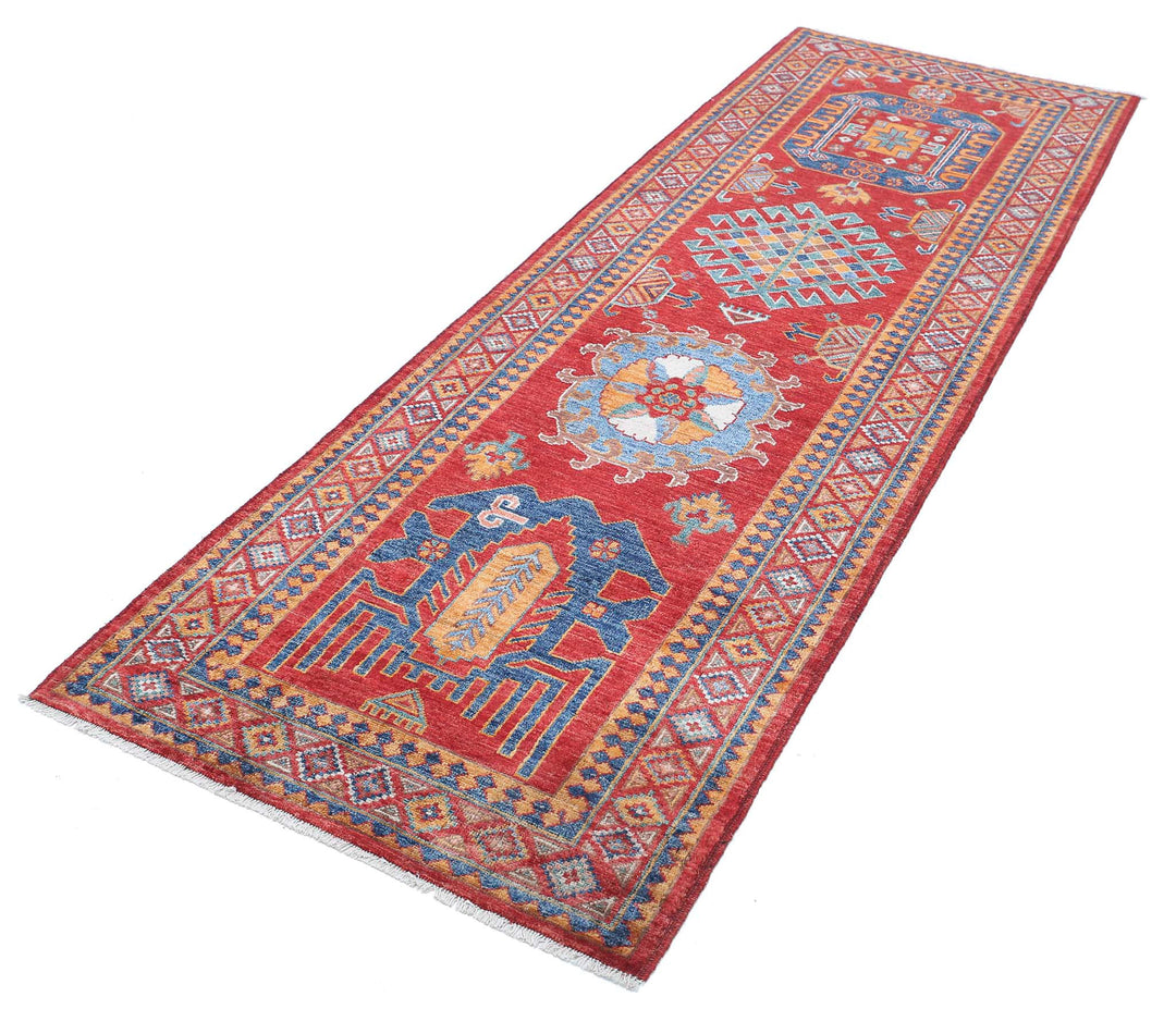 Hand Knotted Nomadic Caucasian Humna Wool Rug 2' 10" x 8' 3" - No. AT83926