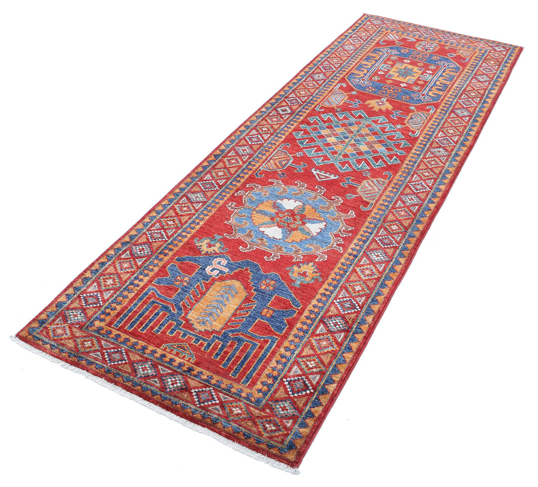 Hand Knotted Nomadic Caucasian Humna Wool Rug 2' 9" x 8' 1" - No. AT35650