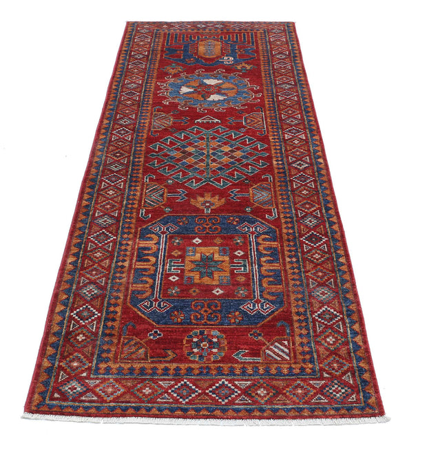 Hand Knotted Nomadic Caucasian Humna Wool Rug 2' 9" x 8' 1" - No. AT35650