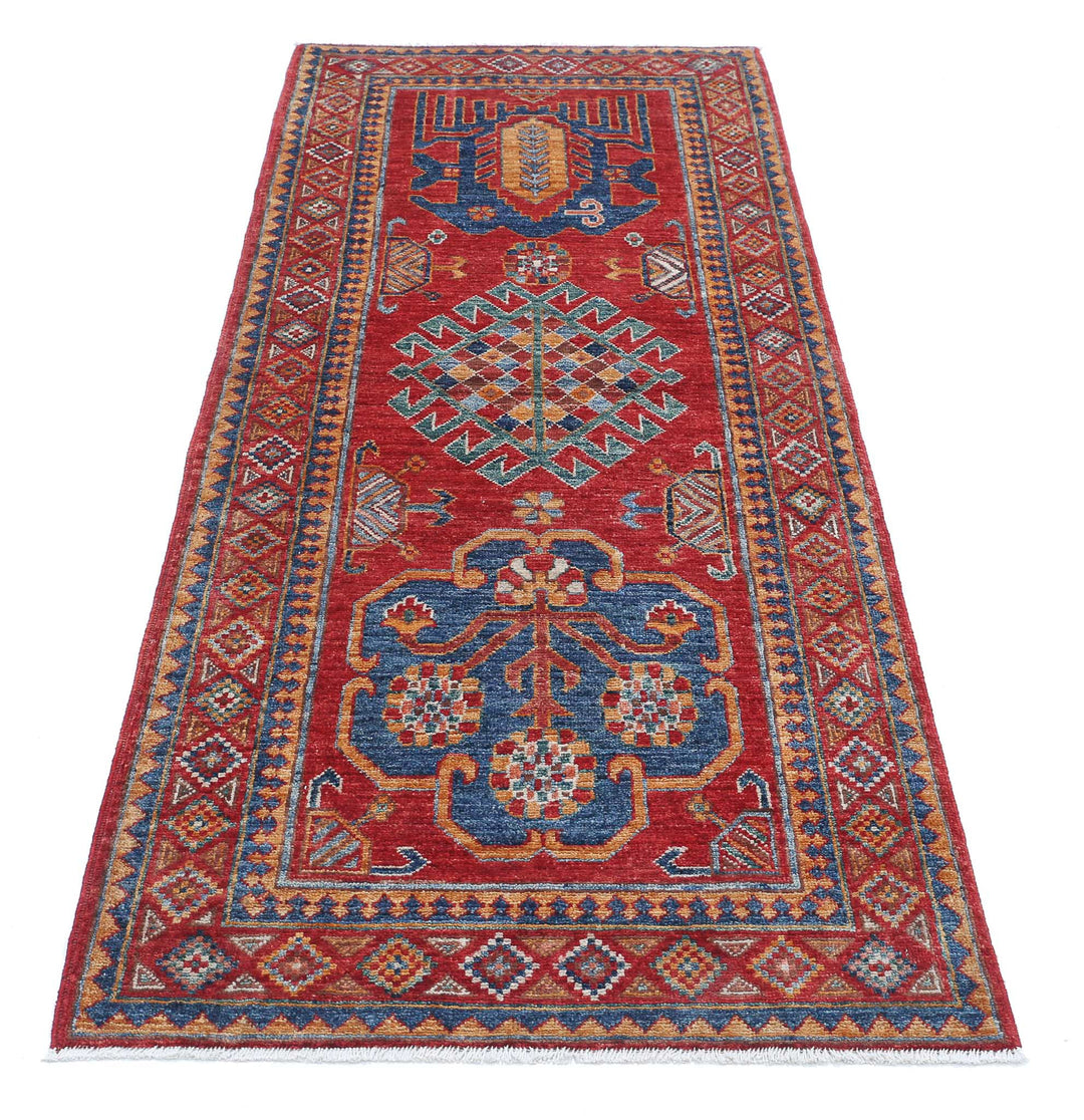 Hand Knotted Nomadic Caucasian Humna Wool Rug 2' 10" x 7' 5" - No. AT71531