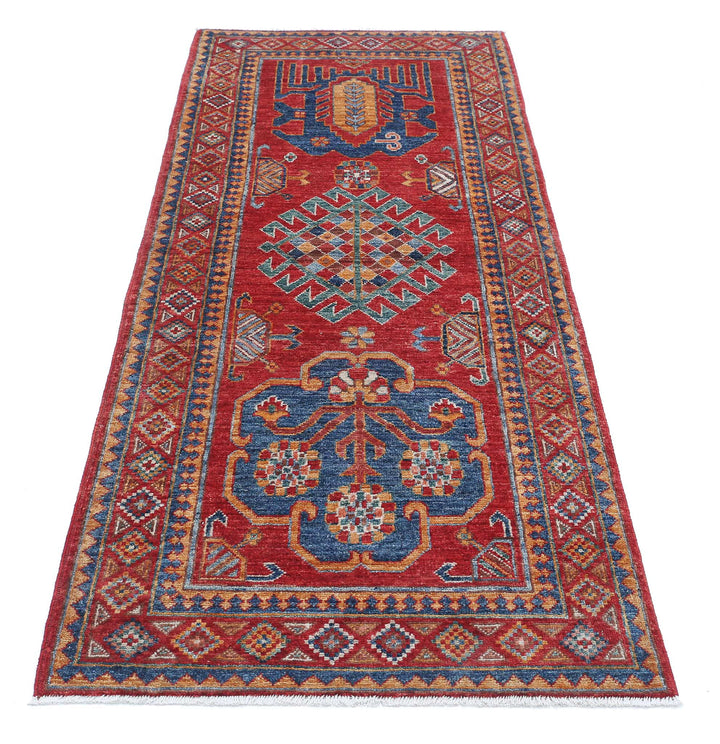 Hand Knotted Nomadic Caucasian Humna Wool Rug 2' 10" x 7' 5" - No. AT71531