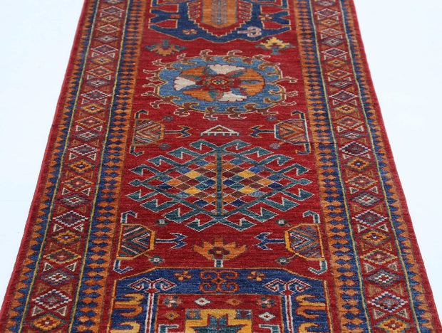 Hand Knotted Nomadic Caucasian Humna Wool Rug 2' 9" x 8' 0" - No. AT49390