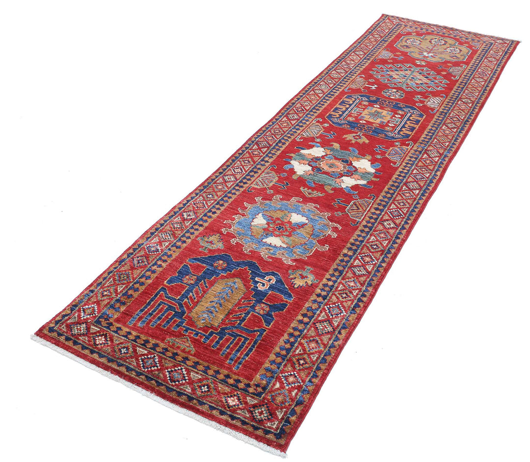 Hand Knotted Nomadic Caucasian Humna Wool Rug 2' 7" x 9' 5" - No. AT62031