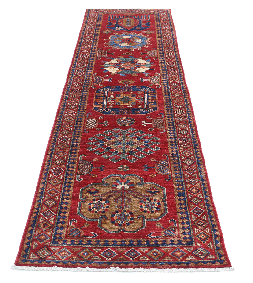 Hand Knotted Nomadic Caucasian Humna Wool Rug 2' 7" x 9' 5" - No. AT62031
