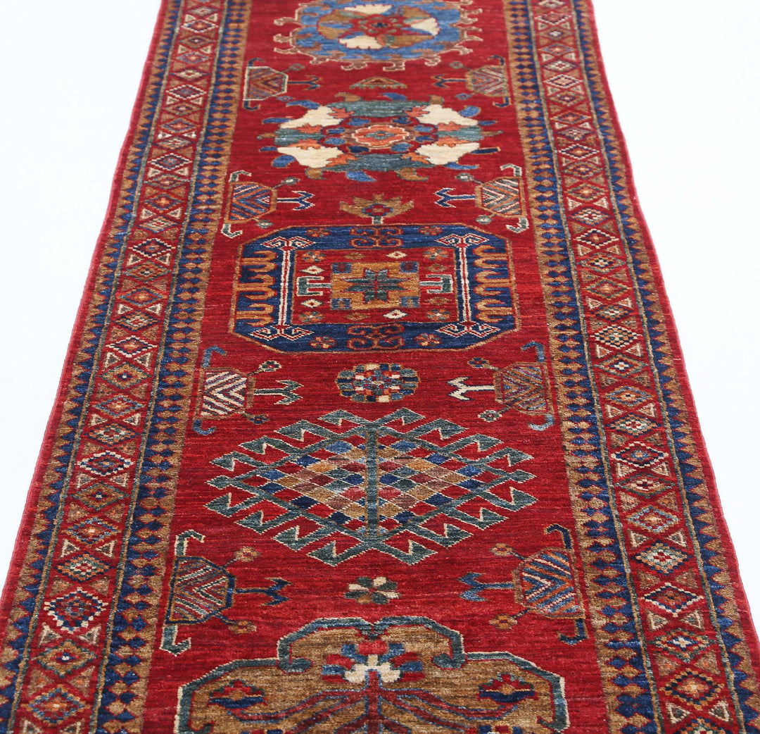 Hand Knotted Nomadic Caucasian Humna Wool Rug 2' 7" x 9' 5" - No. AT62031