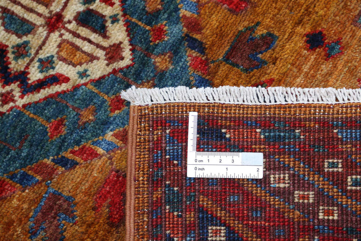 Hand Knotted Nomadic Caucasian Humna Wool Rug 2' 8" x 7' 7" - No. AT17529