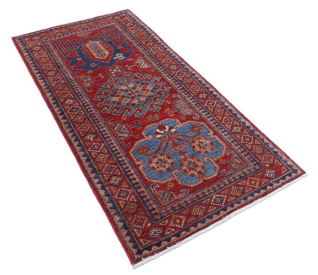 Hand Knotted Nomadic Caucasian Humna Wool Rug 2' 11" x 5' 9" - No. AT36620