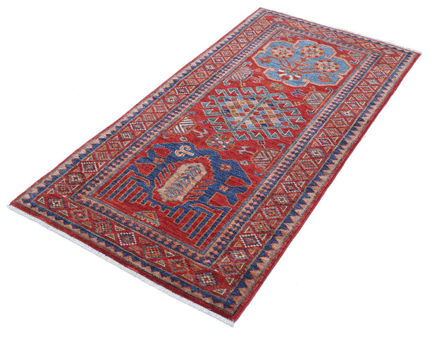 Hand Knotted Nomadic Caucasian Humna Wool Rug 2' 11" x 5' 9" - No. AT36620