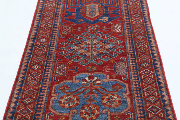 Hand Knotted Nomadic Caucasian Humna Wool Rug 2' 11" x 5' 9" - No. AT36620