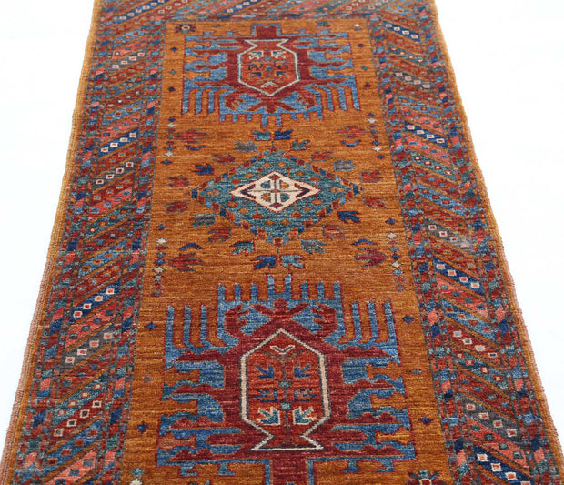 Hand Knotted Nomadic Caucasian Humna Wool Rug 2' 7" x 5' 10" - No. AT57672