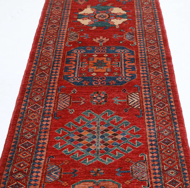 Hand Knotted Nomadic Caucasian Humna Wool Rug 2' 7" x 9' 7" - No. AT22887