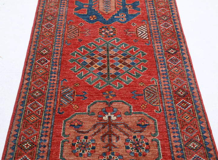 Hand Knotted Nomadic Caucasian Humna Wool Rug 2' 10" x 6' 0" - No. AT16913