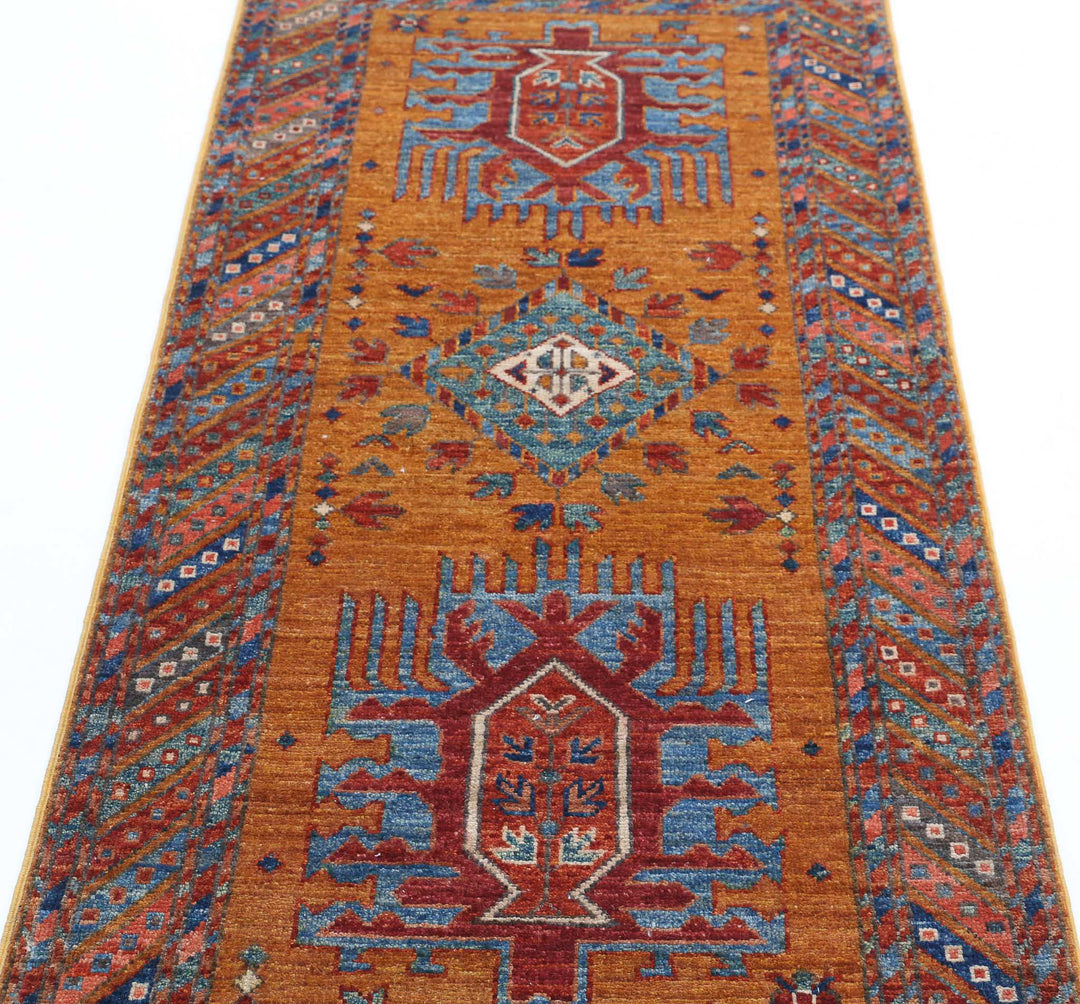 Hand Knotted Nomadic Caucasian Humna Wool Rug 2' 8" x 5' 9" - No. AT75719