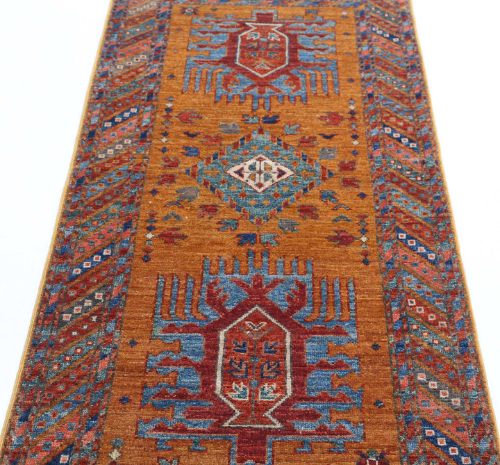 Hand Knotted Nomadic Caucasian Humna Wool Rug 2' 8" x 5' 9" - No. AT75719