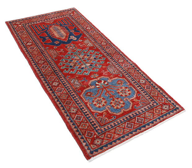 Hand Knotted Nomadic Caucasian Humna Wool Rug 2' 9" x 5' 10" - No. AT57426