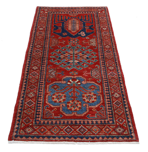 Hand Knotted Nomadic Caucasian Humna Wool Rug 2' 9" x 5' 10" - No. AT57426