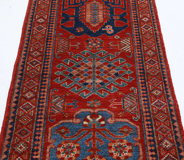 Hand Knotted Nomadic Caucasian Humna Wool Rug 2' 9" x 5' 10" - No. AT57426