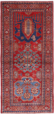 Hand Knotted Nomadic Caucasian Humna Wool Rug 2' 9" x 5' 10" - No. AT57426