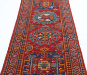 Hand Knotted Nomadic Caucasian Humna Wool Rug 2' 8" x 7' 10" - No. AT33659