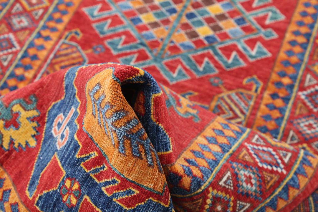 Hand Knotted Nomadic Caucasian Humna Wool Rug 2' 8" x 7' 10" - No. AT33659