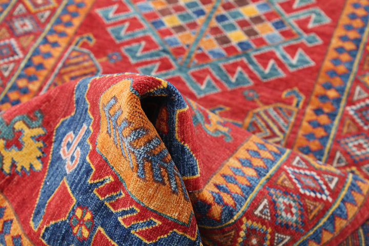 Hand Knotted Nomadic Caucasian Humna Wool Rug 2' 8" x 7' 10" - No. AT33659