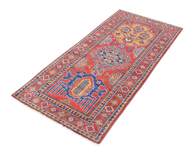 Hand Knotted Nomadic Caucasian Humna Wool Rug 2' 8" x 5' 10" - No. AT16189