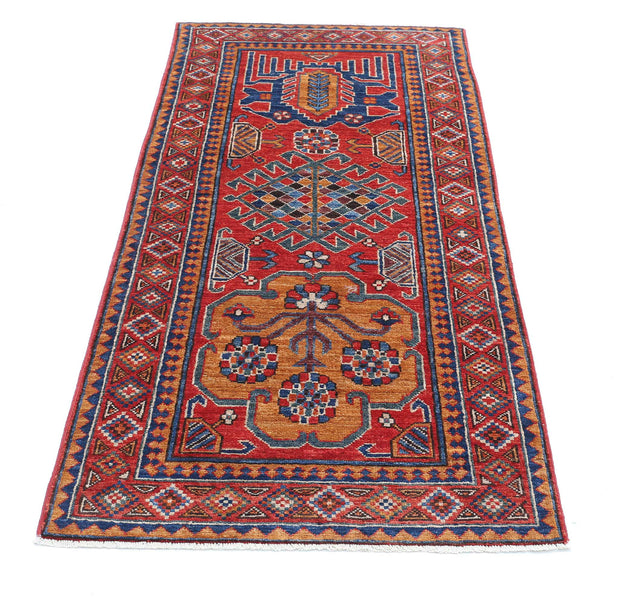 Hand Knotted Nomadic Caucasian Humna Wool Rug 2' 8" x 5' 10" - No. AT16189