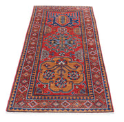 Hand Knotted Nomadic Caucasian Humna Wool Rug 2' 8" x 5' 10" - No. AT16189